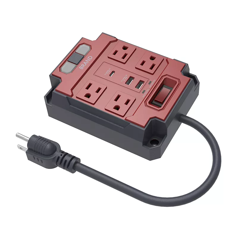 4 Outlet Jalur Kuasa Dengan Cahaya